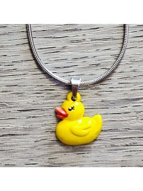 ZOX "LUCKY DUCK" #616 SILVER DUCKY NECKLACE NEW COLLECTIBLE VINTAGE